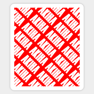 akira pattern red Sticker